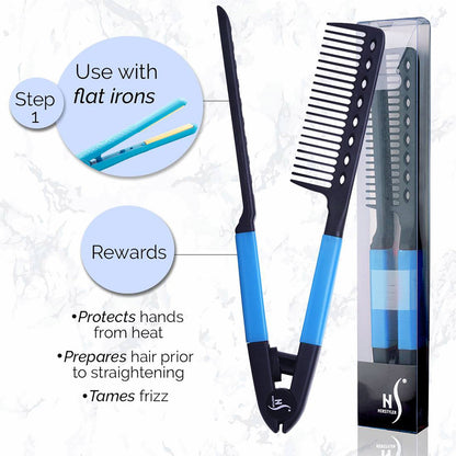 SilkGlide V-Comb – Glattes Haar wie vom Profi | 1+1 GRATIS