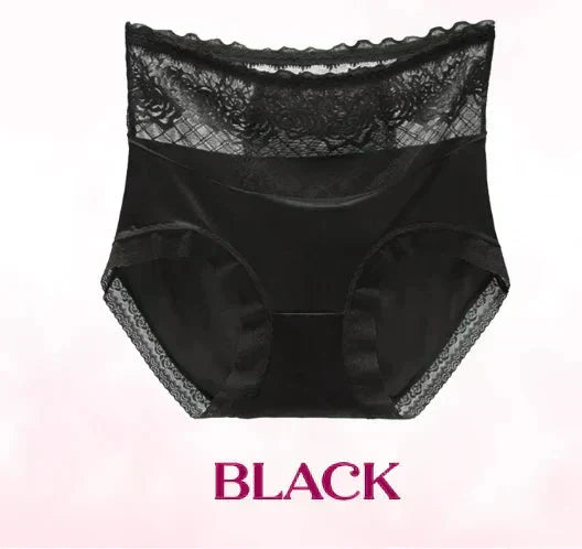 LaceComfort – Damen Spitzen-Slips mit Hohem Bund | 1+1 GRATIS