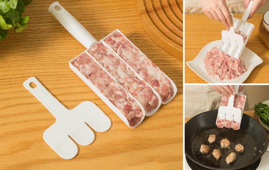 CreativeKitchen – Dreifacher Fleischbällchenformer | 1+1 GRATIS