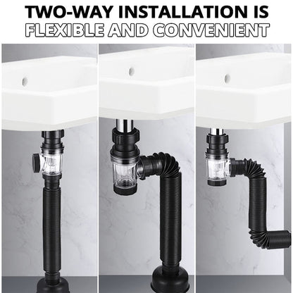 DrainPro – Teleskop Geruchsverschluss Rohr | 1+1 GRATIS