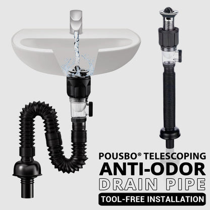 DrainPro – Teleskop Geruchsverschluss Rohr | 1+1 GRATIS