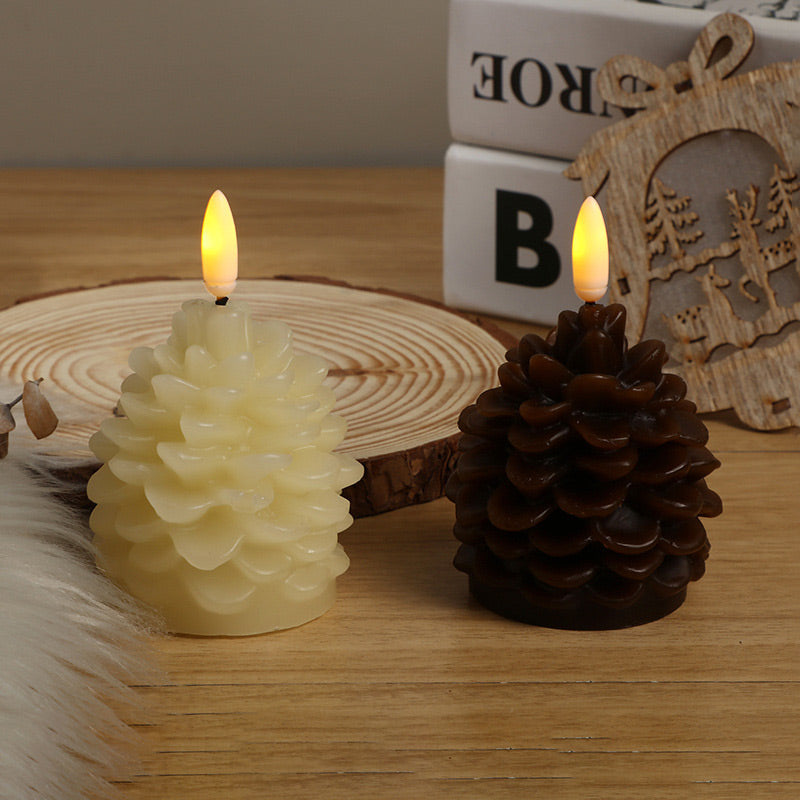 LumiPine – LED Tannenzapfen-Kerze | 1+1 GRATIS