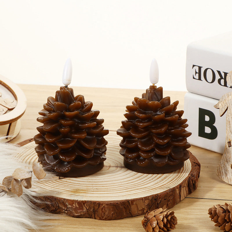 LumiPine – LED Tannenzapfen-Kerze | 1+1 GRATIS