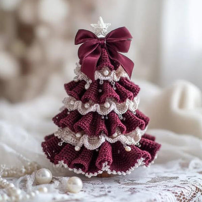 OrnaCraft – Gehäkelte Weihnachtsbaumdekoration mit imitierten Perlen | 1+1 GRATIS