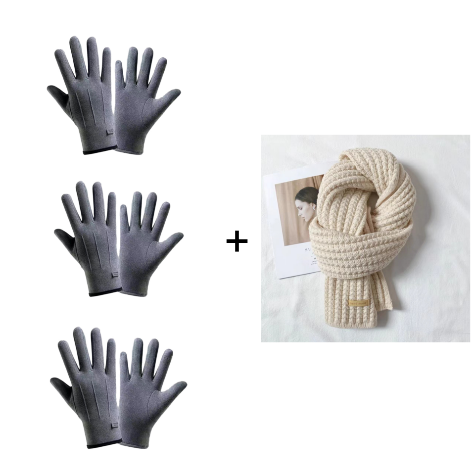ThermoGrip – Touchscreen-Winterhandschuhe | 1+1 GRATIS