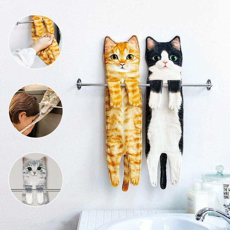 PurrTowel – Süßes Katzen-Handtuch | 1+1 GRATIS